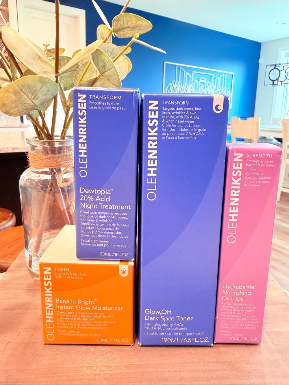 OLE HENRIKSEN SKINCARE BUNDLE TONER MOISTURIZER SERUM FACE OIL NEW NWT BNIB
